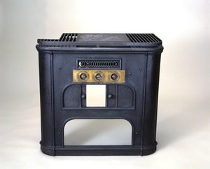 Fogão a gás desenhado por Alfred King de Liverpool, 1859 (ferro fundido)